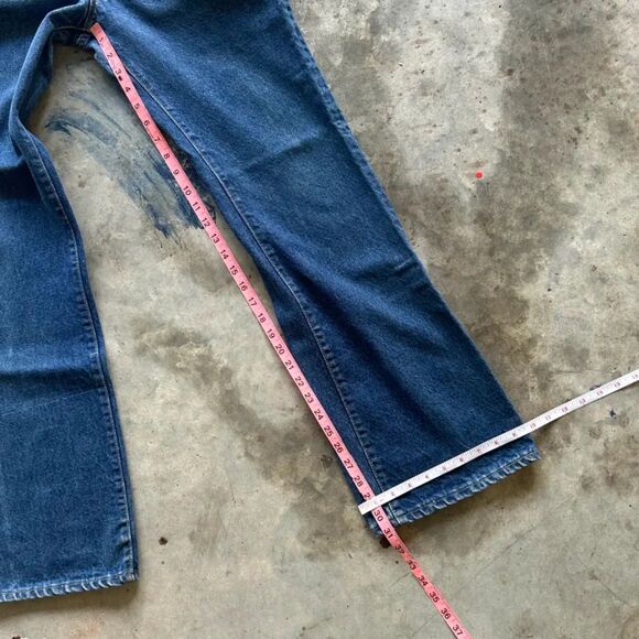 Vintage 80s Levi's 517 0217 Red Tab Denim Jeans Size 34x31 Talon Zip - Picture 9 of 9